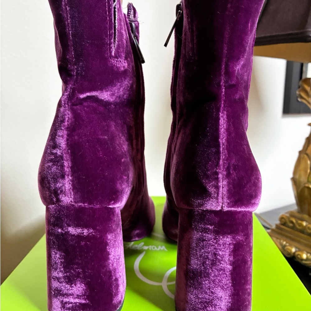 Sam Edelman NWT Codie - Orchid Velvet Ankle Boots - Picture 7 of 9